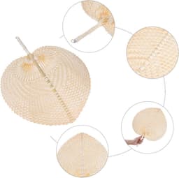 Natuurlijke Handwaaier van Bamboe - Elegante Ventilator voor Zomer en Feestjes — thumbnail 3