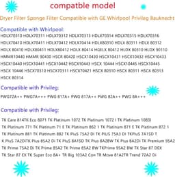 Foam Sponge - Filter Droger - 4stuks - filter Foam filter droger - droger sponsfilter - Geschikt voor Whirlpool - Gelijk aan model: 481010345281 481010716911(230 x 115 x 14MM) — thumbnail 3