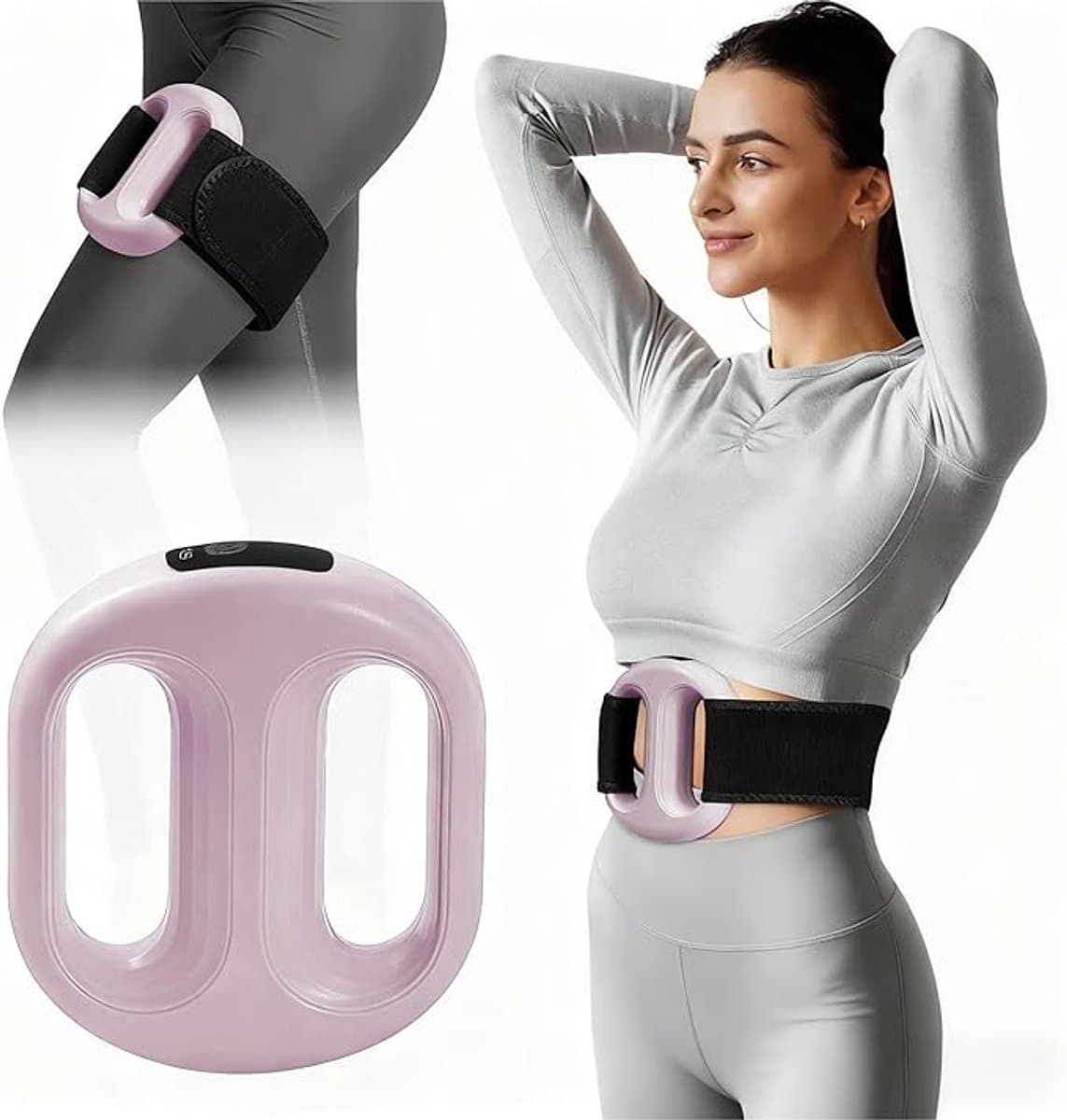 Draadloze Massagering Draagbaar Trilstoeltje - Handbediend Lymfedrainage Massageapparaat, Fitness Trilmachine - voor Gewichtsverlies 8-Niveaus Instelbare Trilling Fitnessring — afbeelding 1