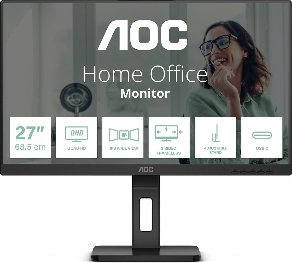Gaming-Monitor AOC Q27P3CV Quad HD 27" 75 Hz 60 Hz — afbeelding 1