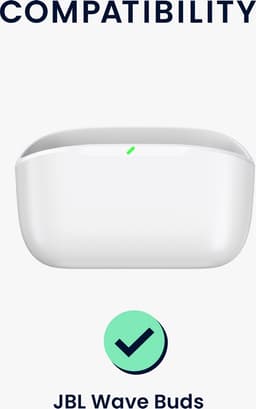 kwmobile Hoes geschikt voor JBL WAVE BUDS - Siliconen cover voor oordopjes in zwart — thumbnail 2