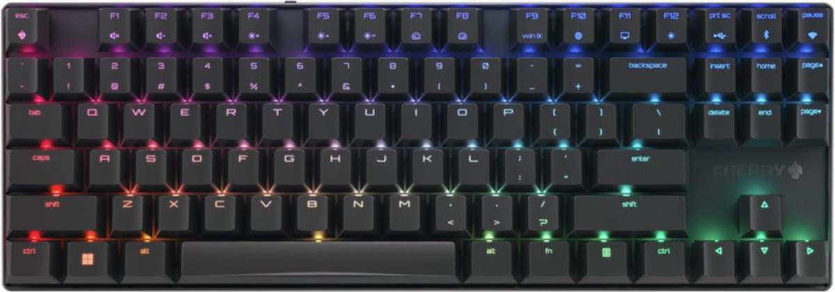 Cherry MX 8.2 TKL Wireless RGB, MX Red, Qwerty US, Zwart — afbeelding 1