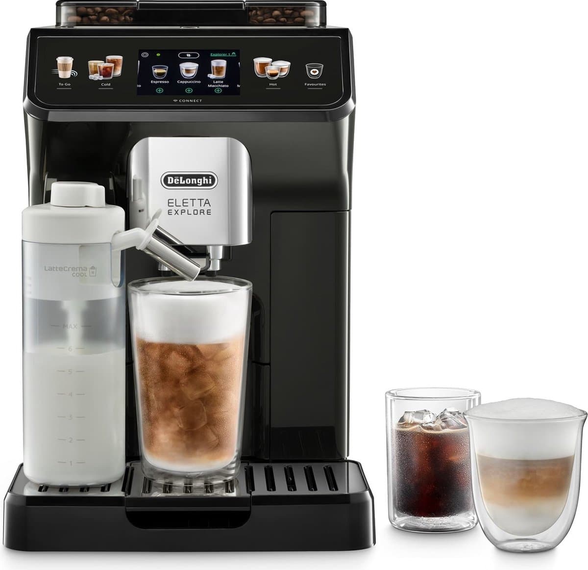 De'Longhi Eletta Explore - Volautomaat espressomachine - Zwart - Coldbrew — afbeelding 1