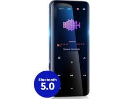 Gadgetplace MP3 speler met MP4 Videospeler - Incl. Oordopjes - Bluetooth 5.0 en 32GB geheugen - FM Radio, Spraakrecorder en E-book