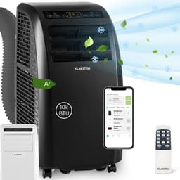 Klarstein Mobiele airconditioner met luchtafvoerslang, 4-in-1 airconditioner met ventilator, luchtontvochtiger & nachtmodus, Kleine & draagbare airconditioner voor thuis & op kantoor, Laag verbruik, 10000 BTU,0 kW voor 42 m² - voor Kantoor — thumbnail 18