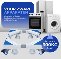 Wasmachine Droger Verhoger - Meubelroller - Wasmachine Meubel - Universele Transporthulp - Meubelverhoger Diverse Apparaten — thumbnail 2