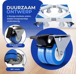 Wasmachine Droger Verhoger - Meubelroller - Wasmachine Meubel - Universele Transporthulp - Meubelverhoger Diverse Apparaten — thumbnail 5