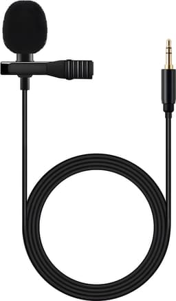 Microfoon voor iPad, iPhone en Android smartphones - 3.5mm Aansluiting met Lavalier Lapel Clip - Mic Recording - 150 cm Label Lengte — thumbnail 1