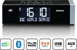 Lenco CR-640BK - Stereo FM Wekkerradio met radiogestuurde klok en AUX-ingang - Zwart — thumbnail 2