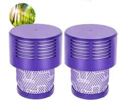 2 x HEPA filter geschikt voor Dyson V10 Sv12 stofzuiger Total Clean, Parquet, Motorhead, Animal wasbaar steelstofzuiger DY-969082-01 - Promessa-Solutions