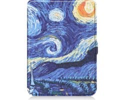 Hoesje Geschikt voor Kobo Nia Hoes Book Case - eReader Hoes Geschikt voor Kobo Nia Hoesje Book Cover - Sterrenhemel