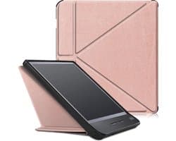 Hoes Geschikt voor Kobo Libra H2O Hoesje Bookcase Cover Hoes Trifold - Hoesje Geschikt voor Kobo Libra H2O Hoes Cover Case - Rosé Goud