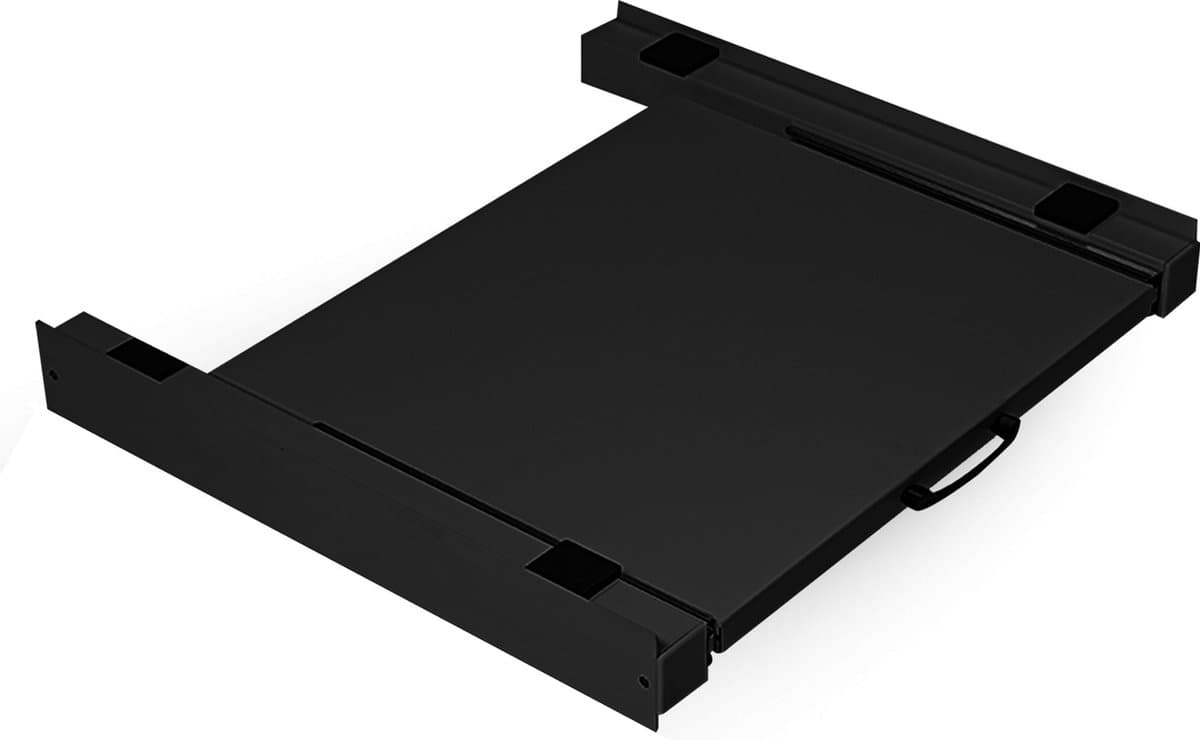 Vonia Tussenstuk Wasmachine Droger - Stapelkit Wasmachine Droger - Universeel - Uitschuifbare werkblad – Zwart — afbeelding 1