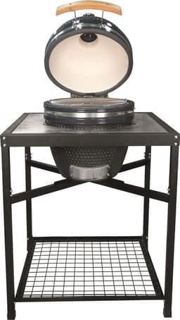 Landmann Kamado BBQ 18 inch Grijs - Tafelmodel - MLS Pizzasteen Ø38 cm - Keramische Houtskoolbarbecue - BBQ Egg - Thermometer - 4-6 Personen — thumbnail 1