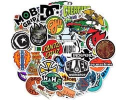*** 50 Skateboard Sticker mix van verschillende stickers - voor Skateboard, Fiets, Step, Laptop, Skateboard, Koffer, Helm,etc. - van Heble® ***