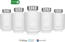Hombli Smart Radiator Thermostat Expansion Pack (5-PACK) – Slimme radiatorknop – Thermostaatkraan – Bluetooth – Bediening via App - Open raam detectie – Verbruiksoverzicht – Spraakbesturing met Google, Alexa en Siri — thumbnail 4