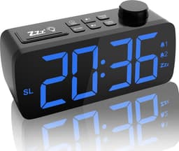 YUCONN - Wekkerradio - Wekker Kinderen - Grote LED Cijfers - Digitaal - Dimbaar - Dubbel alarm - Op Netstroom - Senioren — thumbnail 1