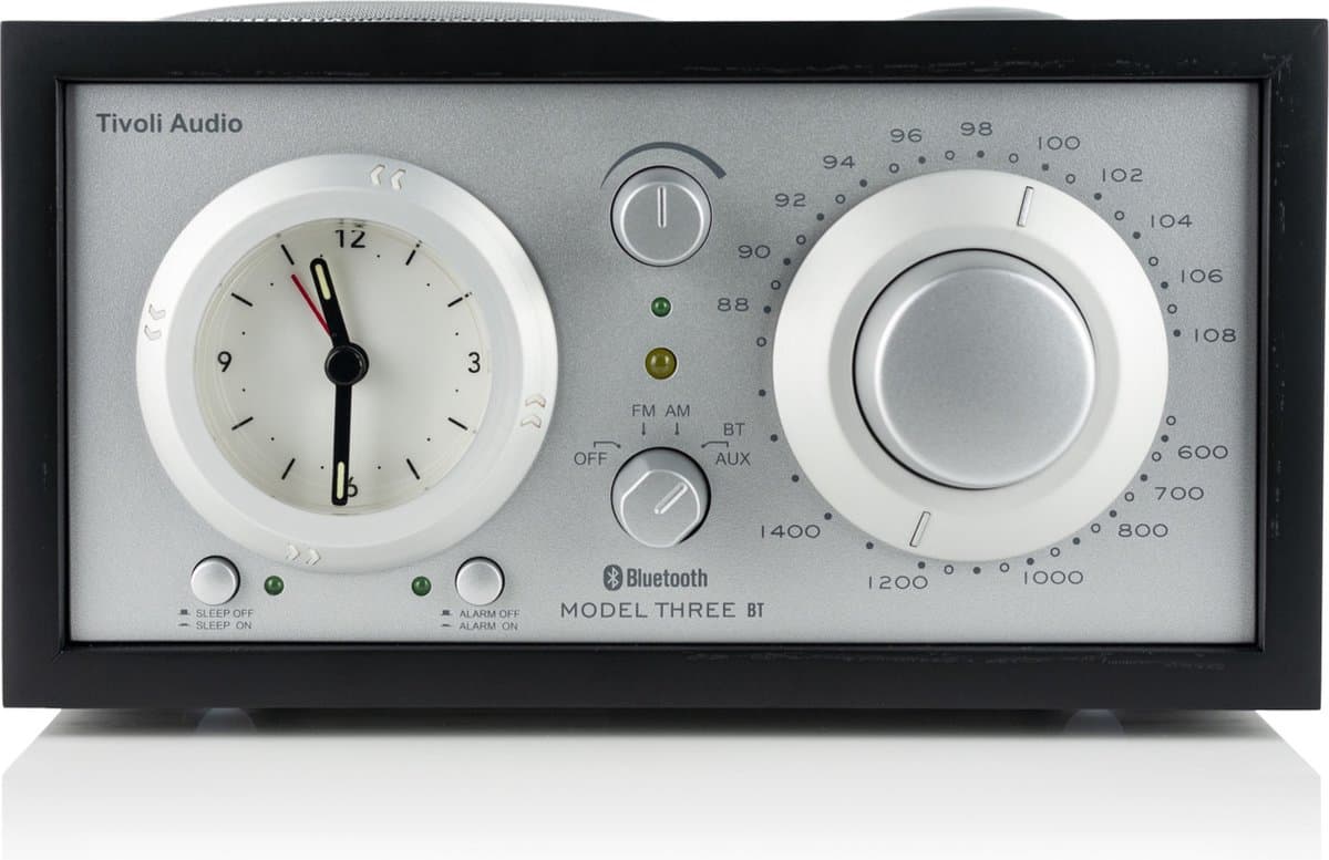 Tivoli Audio - Model 3 BT w/ USB - Wekkerradio met Bluetooth - Zwart/Zilver — afbeelding 1