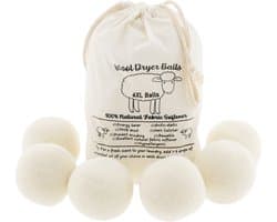 Drogerballen - Wasbollen - Wasdroger ballen - Energiebesparend - Herbruikbare Wollen drogerballen - Dryerballs - Wasballen - 6 stuks