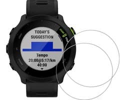 kwmobile 2x smartwatch screenprotectors geschikt voor Garmin Forerunner 55 - Gehard glas - Horloge glas bescherming - Smartwatch bescherming