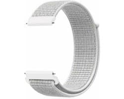 By Qubix - Geschikt voor Garmin bandje - Geschikt voor Garmin Venu / Sq / Sq2 / 2 plus - Sport Loop nylon bandje - Wit - Smartwatch bandje 20mm