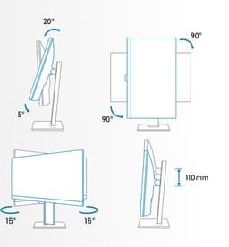 BULGARI PD3205U monitor 80 cm (31,5") 3840 x 2160 pixels 4K Ultra HD LCD zwart — thumbnail 5
