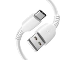 USB-C Data- en Laadkabel 1M - 2.4A Snellader Kabel - Fast en Quick Charge Oplaadkabel - Type C Naar USB-A - Oplaadsnoer Telefoon - Laptop
