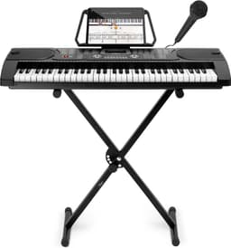 Áengus keyboard 61 toetsen, Piano met Standaard en Microfoon - A289 — thumbnail 1