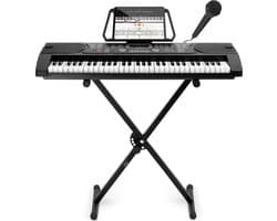 Áengus keyboard 61 toetsen, Piano met Standaard en Microfoon - A289