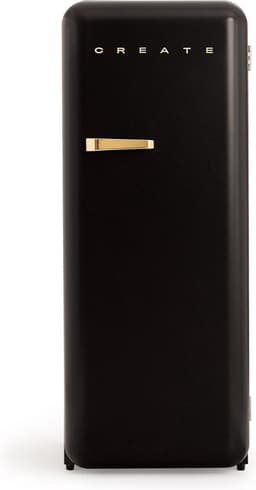 CREATE - Koelkast in retrostijl - Zwart - Handvat Goud - FRIDGE RETRO 281L — thumbnail 1