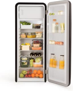 CREATE - Koelkast in retrostijl - Zwart - Handvat Goud - FRIDGE RETRO 281L — thumbnail 10
