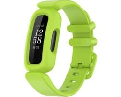 Siliconen Smartwatch bandje - Geschikt voor Fitbit Ace 3 siliconen bandje - voor kids - lichtgroen - Strap-it Horlogeband / Polsband / Armband