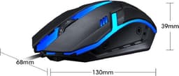 DMV Gaming muis - RGB verlichting - Computermuis met draad - USB-kabel - Links-/rechtshandig — thumbnail 2