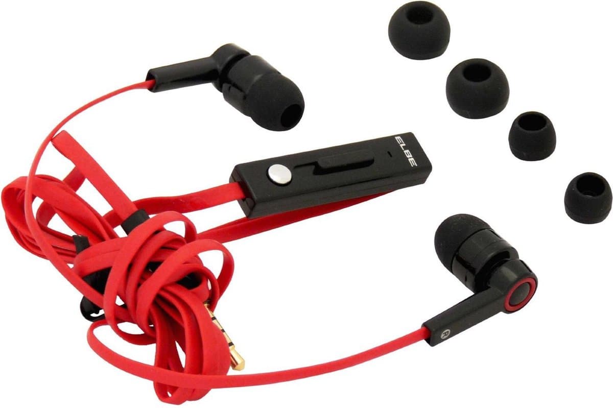 ELBE AUR10MIC hoofdtelefoon/headset In-ear Rood — afbeelding 1