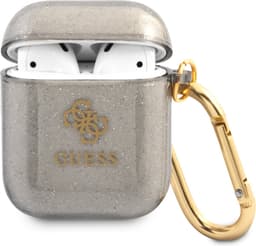 Guess TPU Glitter Case AirPods 1 - AirPods 2 Zwart — thumbnail 1