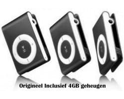 Mini MP3 speler met in-ear koptelefoon Zwart