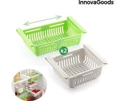 Innovagoods -Koelkast organizer- Aanpasbare koelkastorganiser -Koelkast bakjes-Koelkast bakken-stuk van 2