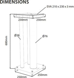 NorStone STYLUM MAX eiken Luidsprekerstandaards 60 cm hoog — thumbnail 3