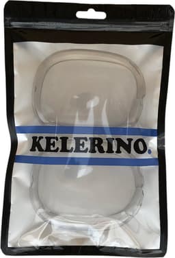 KELERINO. Siliconen Transparant Cover Case geschikt voor Airpods Max - Zwart — thumbnail 5