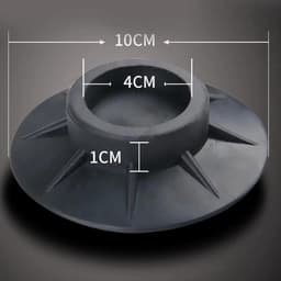 Trillingsdempers Voetjes Wasmachine & Droger - Anti Trillings / Vibratie Dempers Pads - Antislip Rubber - Extra Dik - Set Van 4 Stuks — thumbnail 5