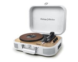 Muse MT-201WW - Bluetooth kofferplatenspeler met encoding-functie, wit