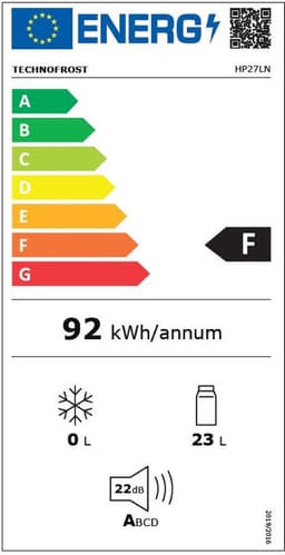 Technomax HP27LN minibar koelkast - 27 liter - compleet geruisloos - met omkeerbare deur — thumbnail 2
