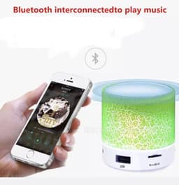 Led Mini Draagbare Speaker USB/TF Card Bluetooth Kleur Geel — thumbnail 4