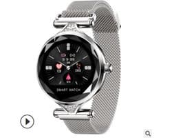 Darenci Smartwatch Sparkle Pro - Smartwatch dames - Smartwatch heren - Activity Tracker - Touchscreen - Stalen band - Dames - Heren - Horloge - Stappenteller - Bloeddrukmeter - Verbrande calorieën - Zuurstofmeter - Spatwaterdicht - Zilver