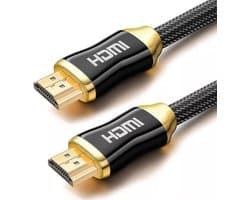 HDMI Kabel 2.0 Gold Plated - High Speed Cable - 18GBPS - Full HD 1080p - 3D - 4K (60 Hz)- Ethernet - Audio Return Channel - HDMI naar HDMI - Male to Male - Voor TV - DVD - Laptop - Tablet - PC - Beeldscherm - Beamer - 1 meter