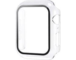Smartphonica Hoesje met glazen screenprotector voor Apple Watch 41mm - Transparant geschikt voor Apple Watch