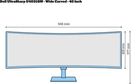 Dell UltraSharp U4021QW - WUHD Curved IPS Monitor - Thunderbolt 3 - RJ45 - USB-C 90w - 40 inch — thumbnail 5