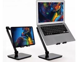 Laptop Standaard - LB-530 360 graden roterend - Opvouwbaar - Laptop standaard universele - Inklapbaar - tot 14 inch - Portable Houder voor Macbook – iPad standaard - Laptop – Tablet standaard - E-reader - Desktop Stand voor op Tafel – Bureau - Zwart