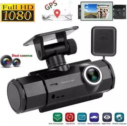 TechU™ Dashcam Voor en Achter Camera – M18 Zwart – Dashboardcamera – Full HD 1080P – GPS Radar Detector – 140° Wijdhoeklens – Nachtvisie – Loop recording – Bewegingssensor – G-sensor – Parkeermodus – Incl. Achteruitrijcamera - Kerst & Kerstcadeau — thumbnail 2