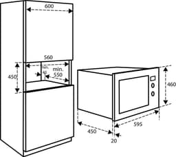 Inventum IMC6125F - Inbouw combi-oven - Hetelucht - Magnetron - Grill - 25 liter - 45 cm hoog - Tot 220 graden - RVS/Zwart — thumbnail 10